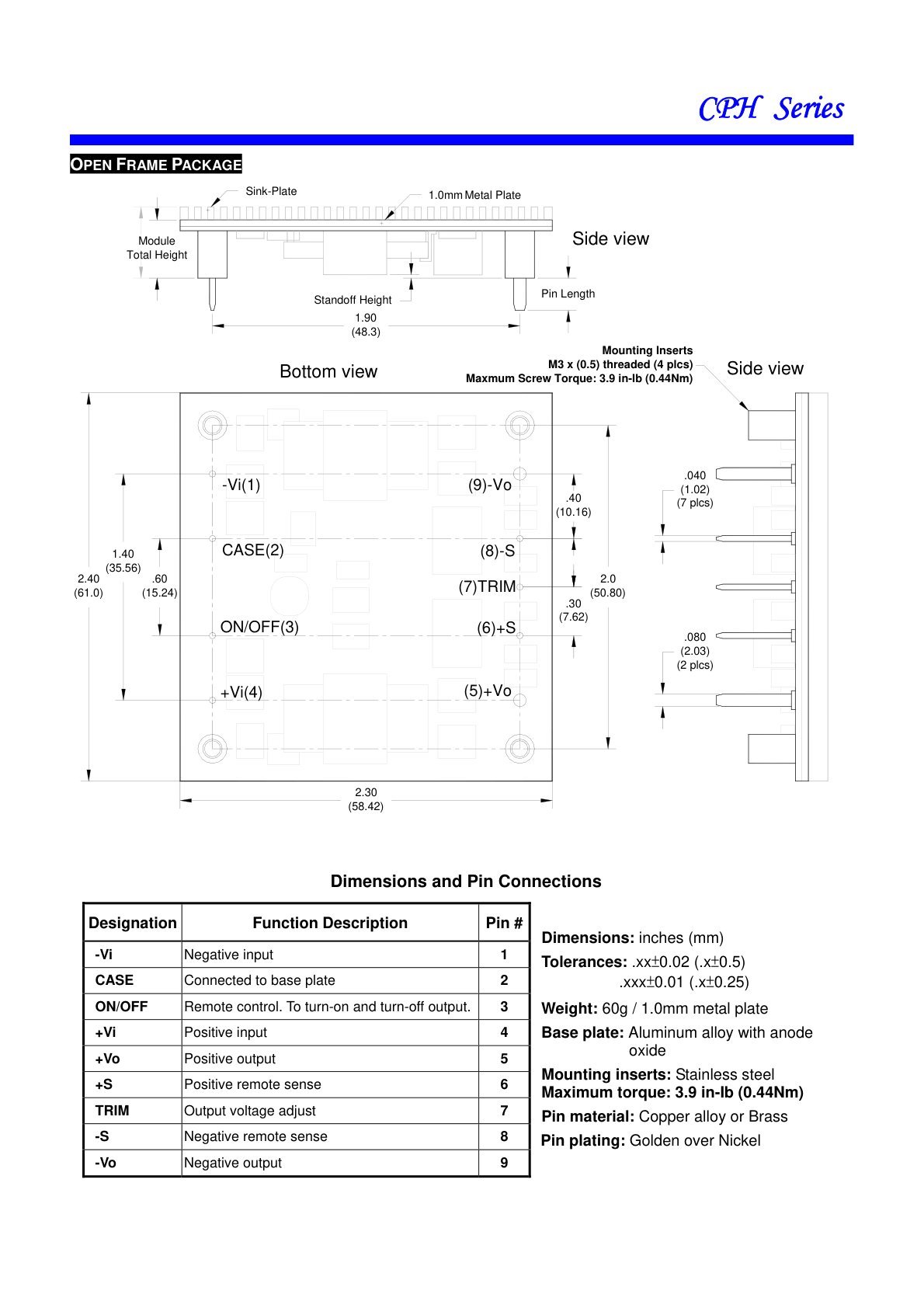 Open frame drawing